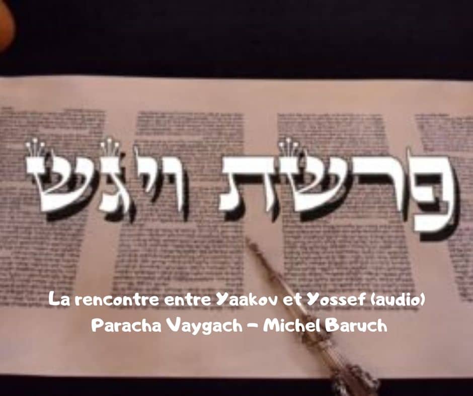 La rencontre entre Yaakov et Yossef  (audio). Paracha Vaygach.