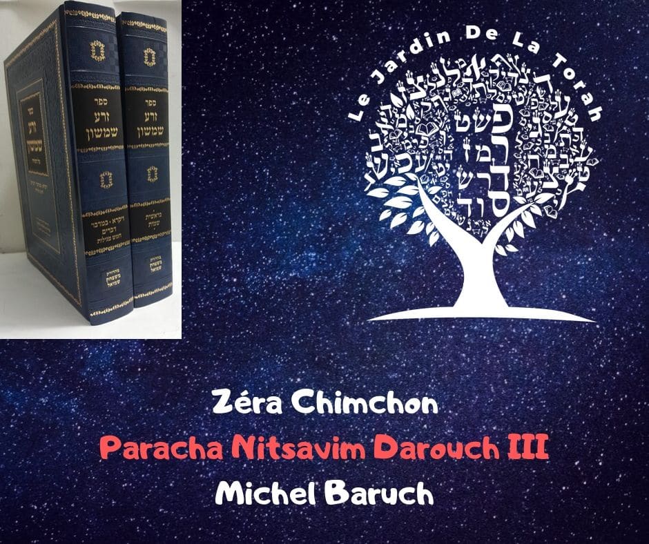 Zéra Chimchon Paracha Nitsavim Darouch 3 (écrit) - Torah Lichma