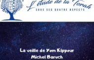 La veille de Yom Kippour. Michel Baruch