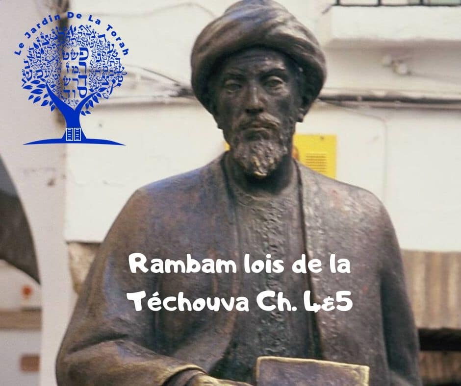 Rambam: Lois de la Téchouva Ch. 4&5. Explications sur Roch Hachana