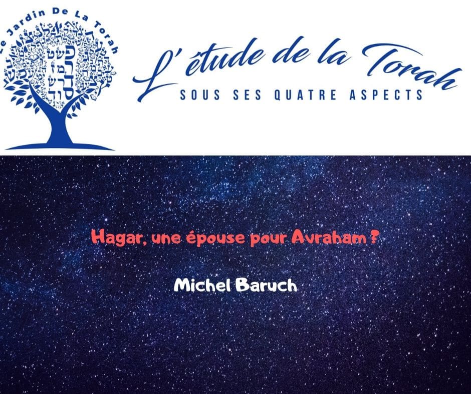 Hagar une épouse pour Avraham ? Paracha Lekh Lékha. Michel Baruch