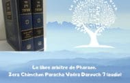 Le libre arbitre de Pharaon. Zera Chimchon Paracha Vaéra D7 (audio)