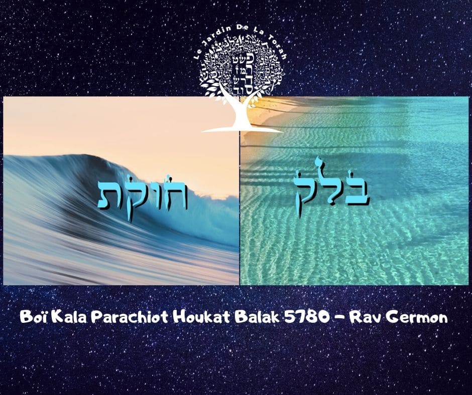 Boï Kala Parachiot Houkat Balak 5780 - Rav Germon
